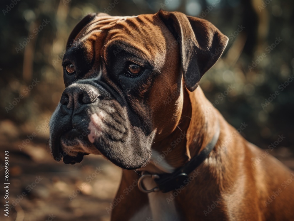 Boxer dog created with Generative AI technology