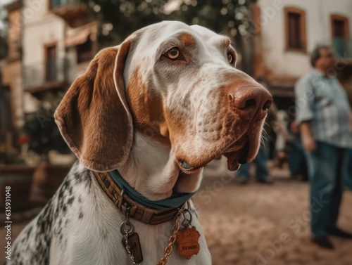 Bracco Italiano dog created with Generative AI technology