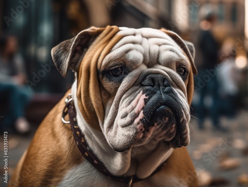 Bulldog created with Generative AI technology © Denis Darcraft