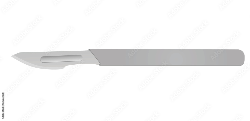 Surgical thin scalpel. vector illustration Surgical thin scalpel. vector illustration