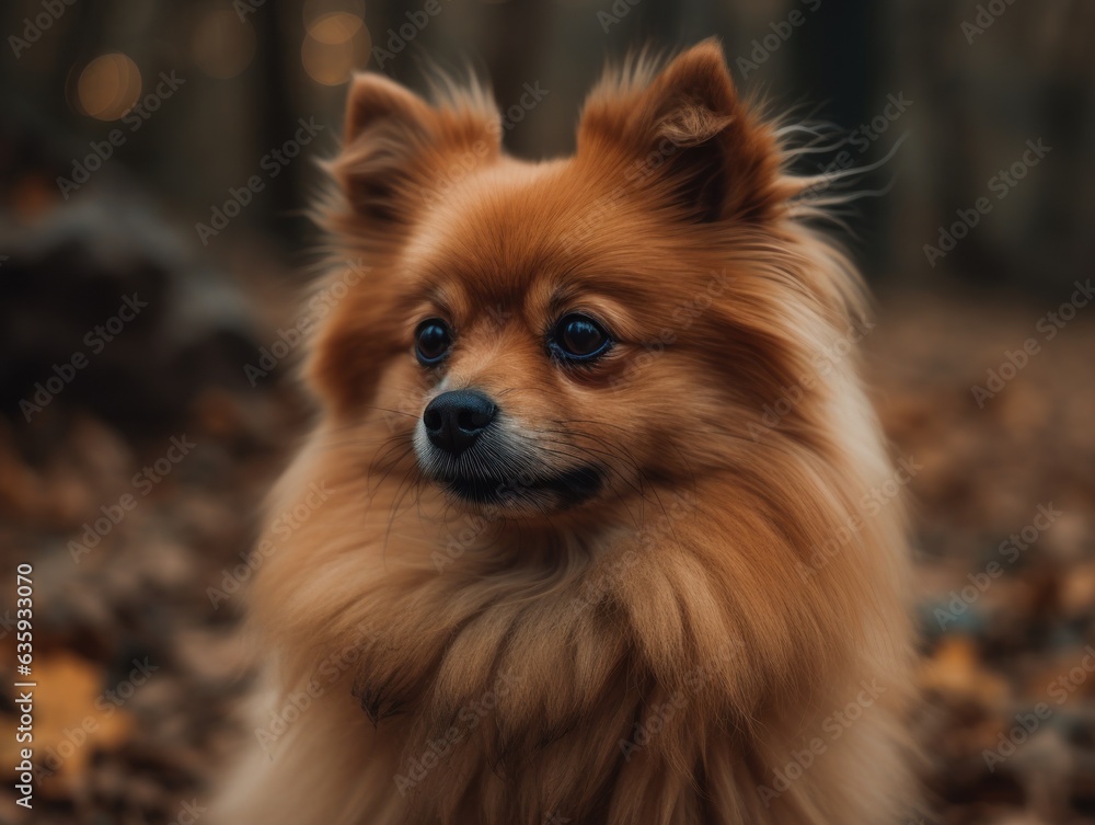Spitz dog created with Generative AI technology Spitz dog created with Generative AI technology