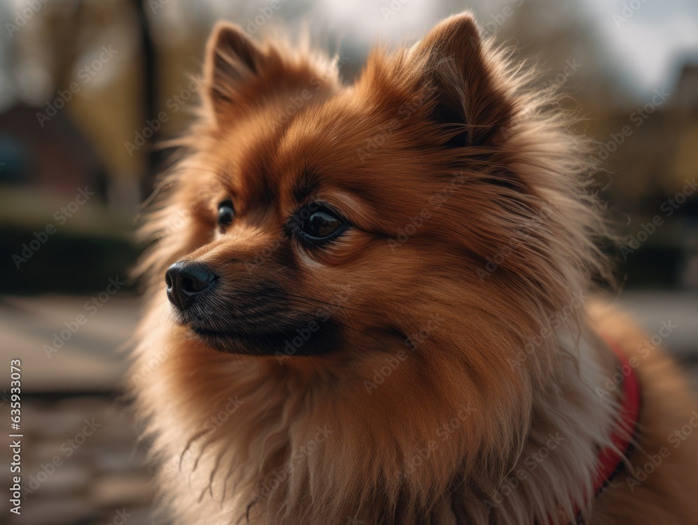 Spitz dog created with Generative AI technology Spitz dog created with Generative AI technology