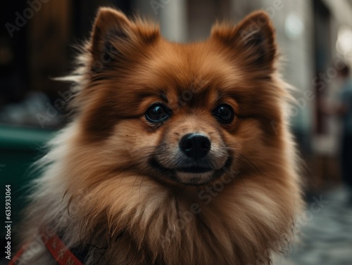 Spitz dog created with Generative AI technology