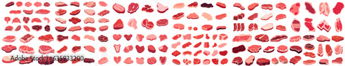 set of illustration of meat. isolated on a transparent background. eps 10