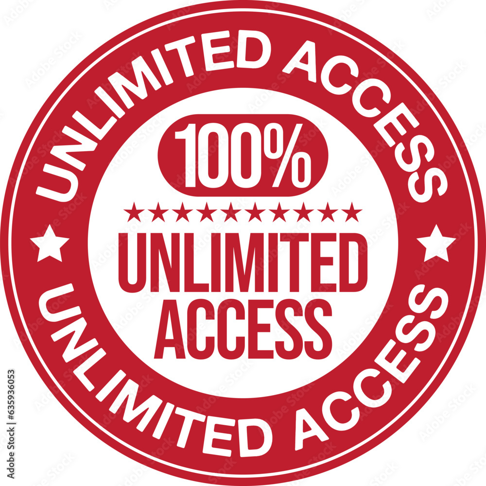 Unlimited Access. Vector Badge.