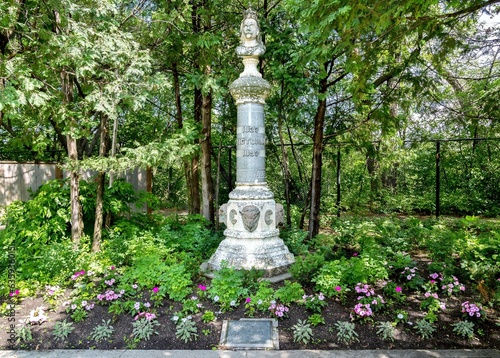 Queen Victoria's Diamond Jubilee Monument, formerly outside City Hall, moved in the 1960s to Assiniboine Park, Winnipeg, Manitoba, Canada, North America photo