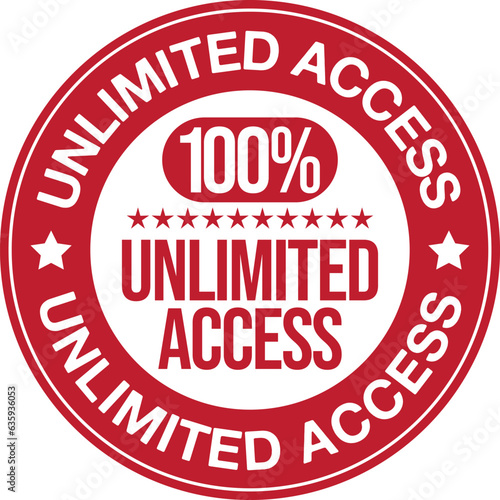 Unlimited Access. Vector Badge.