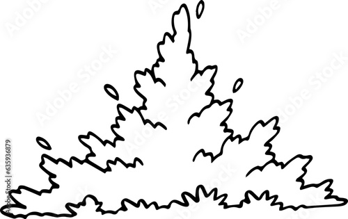 hand drawn bush illustration.