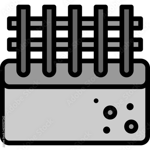 concrete filled outline icon