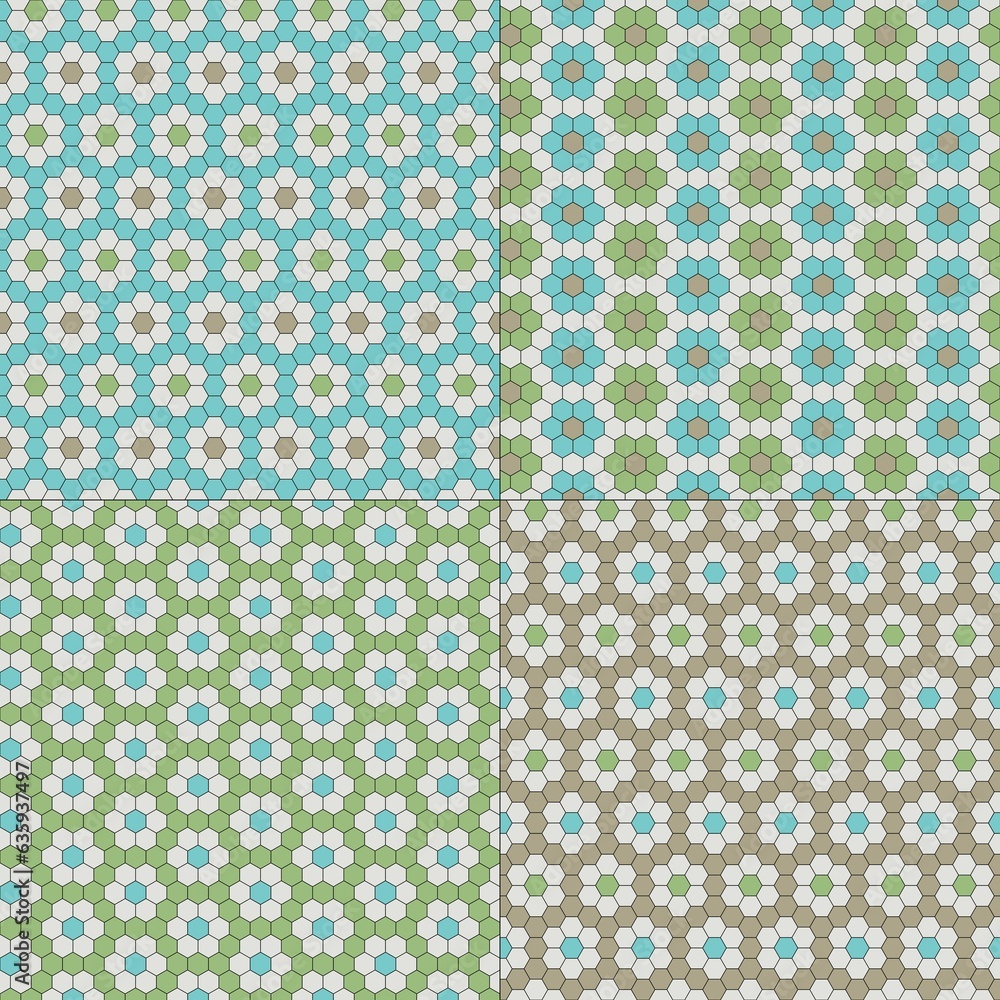 hexagon seamless tile patterns blue tan green hexagon seamless tile patterns blue tan green