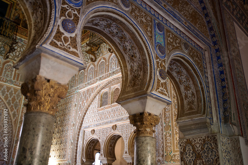 Interior, Alcazar, UNESCO World Heritage Site, Seville, Andalusia, Spain photo
