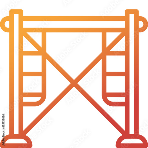 scaffolding gradient line icon