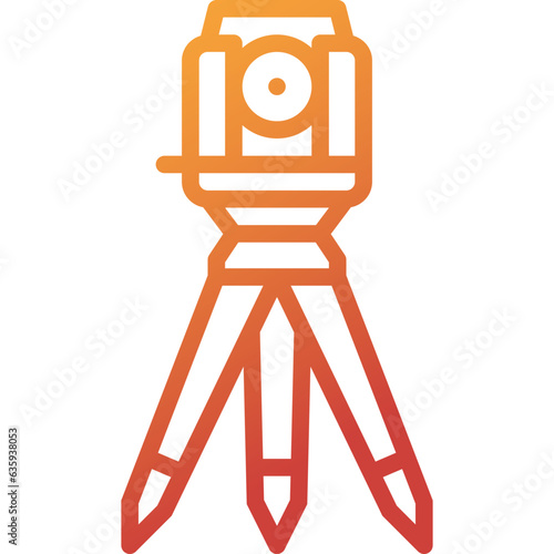 theodolite gradient line icon