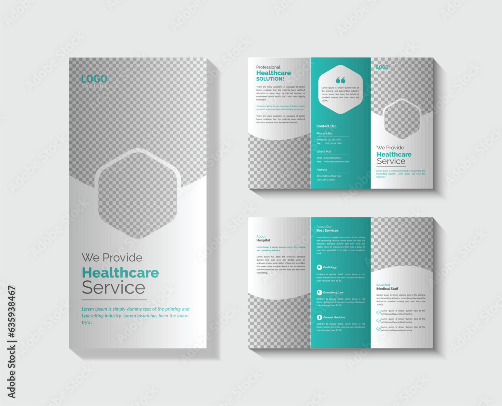 Trifold brochure template with photo Trifold brochure template with photo