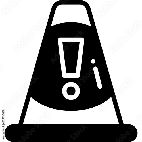 work accident solid line icon