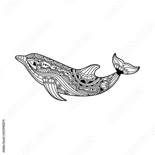 Dolphin Mandala Vector