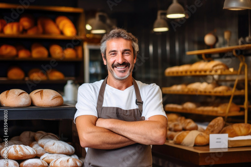 Cheerful Small Bakery Owner Embracing Success