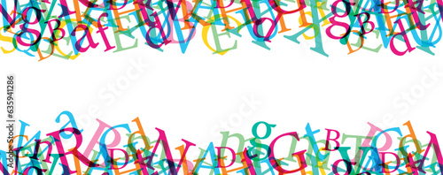 sfondo con lettere, caratteri colorati, concetto scrittura, parole	