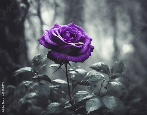 Beautiful nature floral background design with purple rose flowers