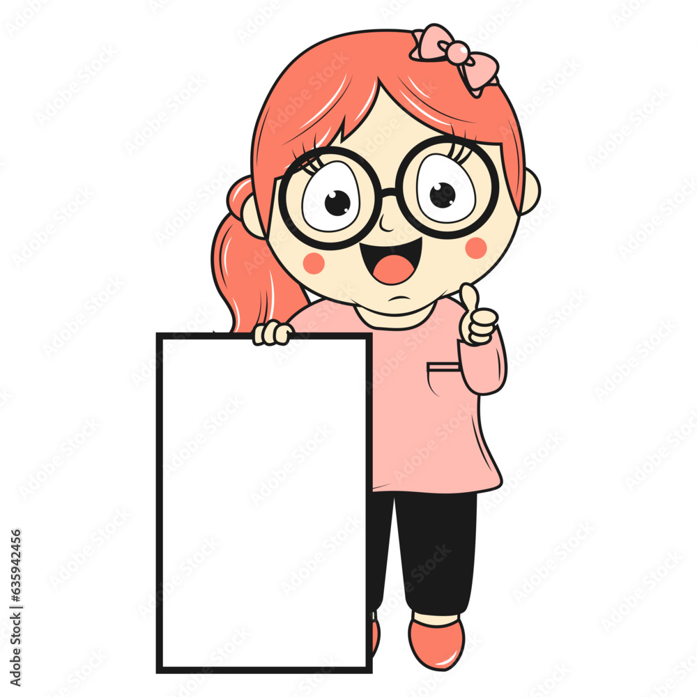 cute little girl cartoon illustration cute little girl cartoon illustration