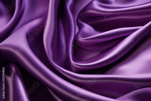 Graceful Folds of Luxurious Royal Purple Silk