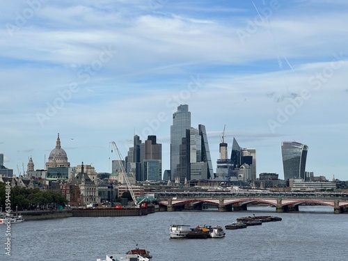 Skyline of Downtown London, United Kigndom with a lot of Skyscrapers