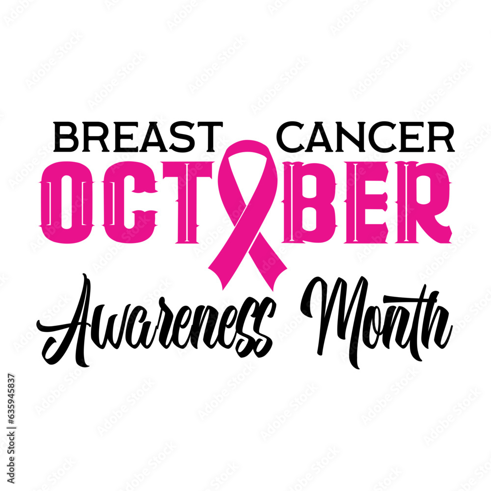 Breast Cancer October Awareness Month Svg