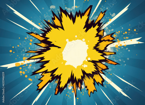 Pop art comic book explosion. Generative AI
