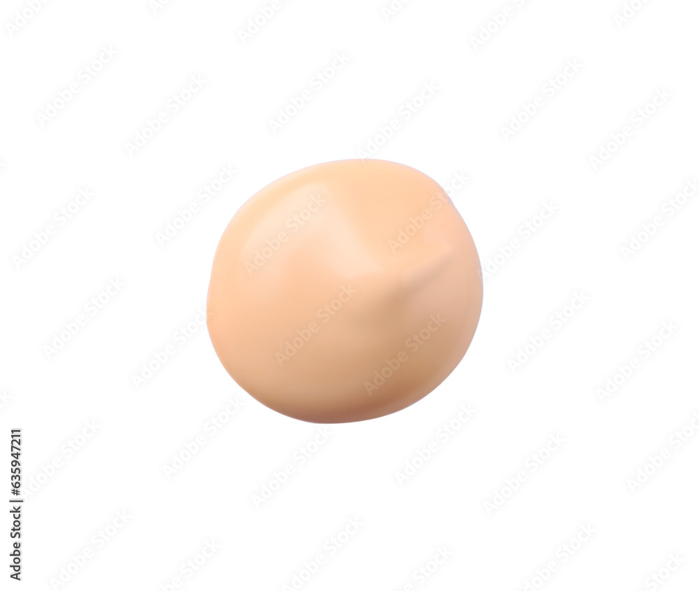Drop of skin foundation isolated on white, top view Drop of skin foundation isolated on white, top view