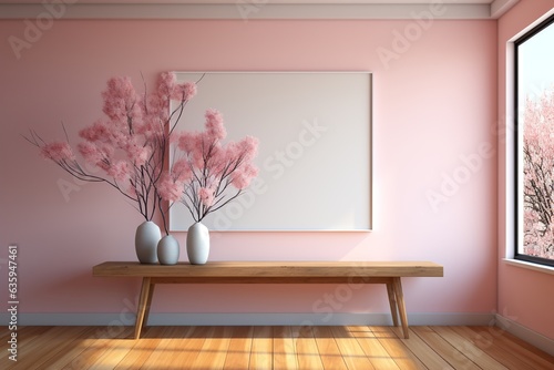 Blank canvas surrounded by flowers