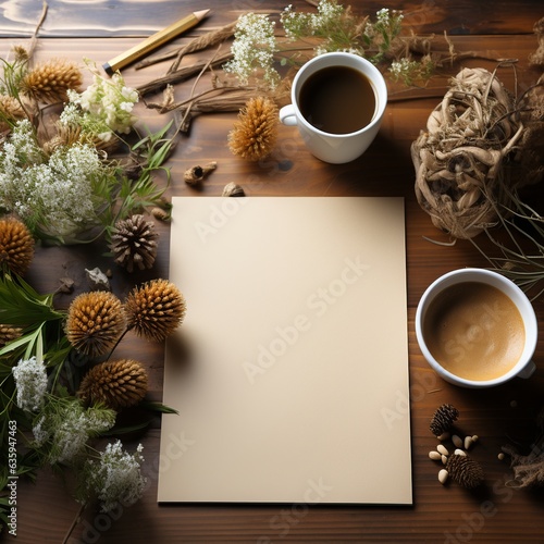 Blank canvas surrounded by flowers