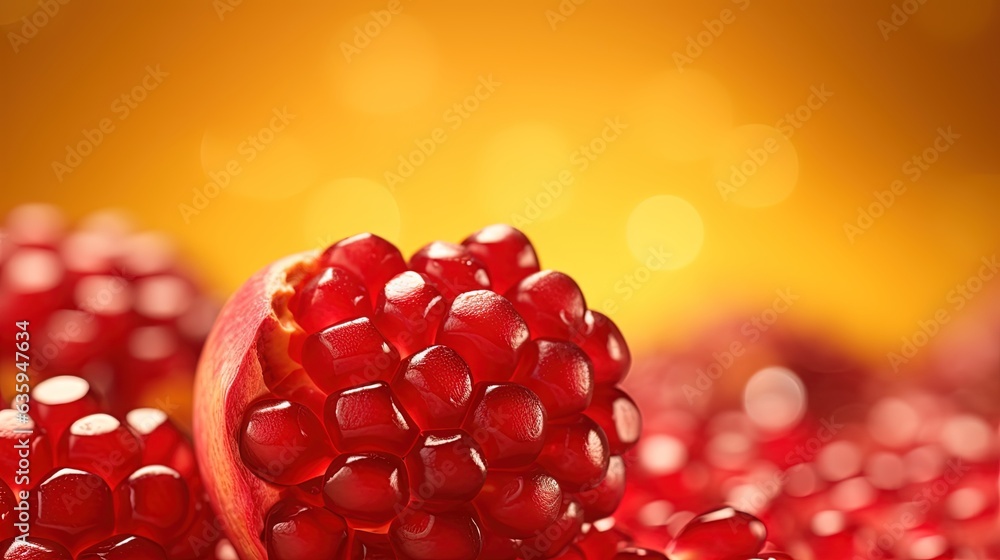 a close up of a pomegranate on a table. generative ai a close up of a pomegranate on a table. generative ai