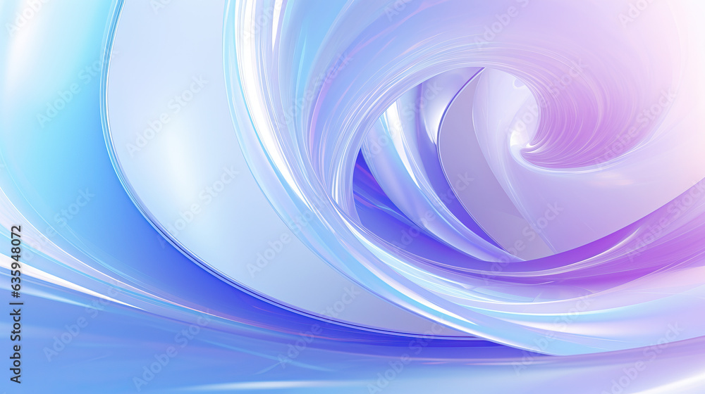 Fototapeta premium Spiral Elegance: Abstract Blue and Purple Satin Swirls
