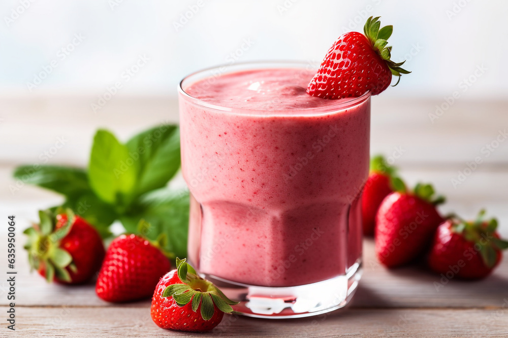Fresh stawberry smoothie isolated on white background Fresh stawberry smoothie isolated on white background