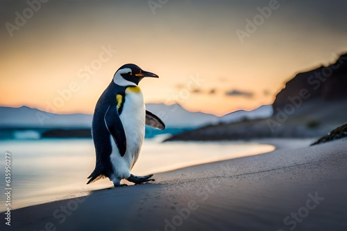 penguin on the beach