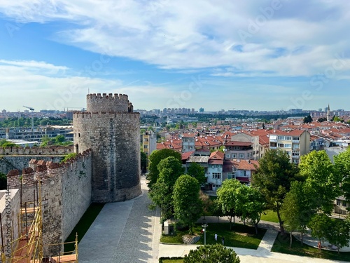 fortress courtyard through the loophole - 7 tower castle istanbul