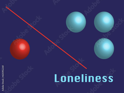 Loneliness, abstract Illustration