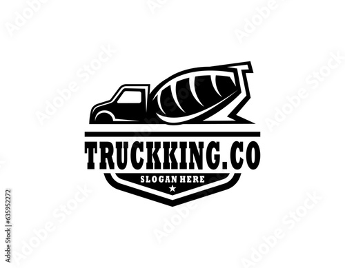 mixer truck logo vector