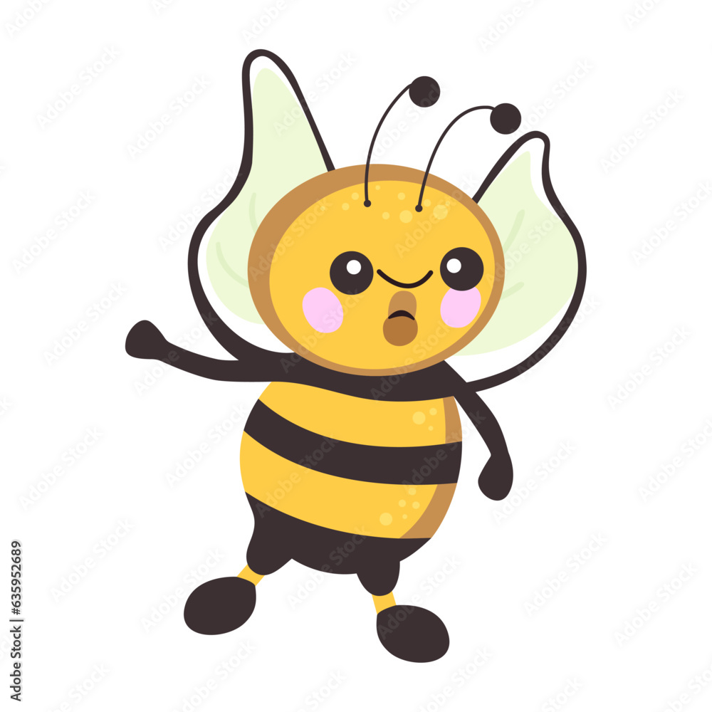 Obraz premium cartoon funny bee