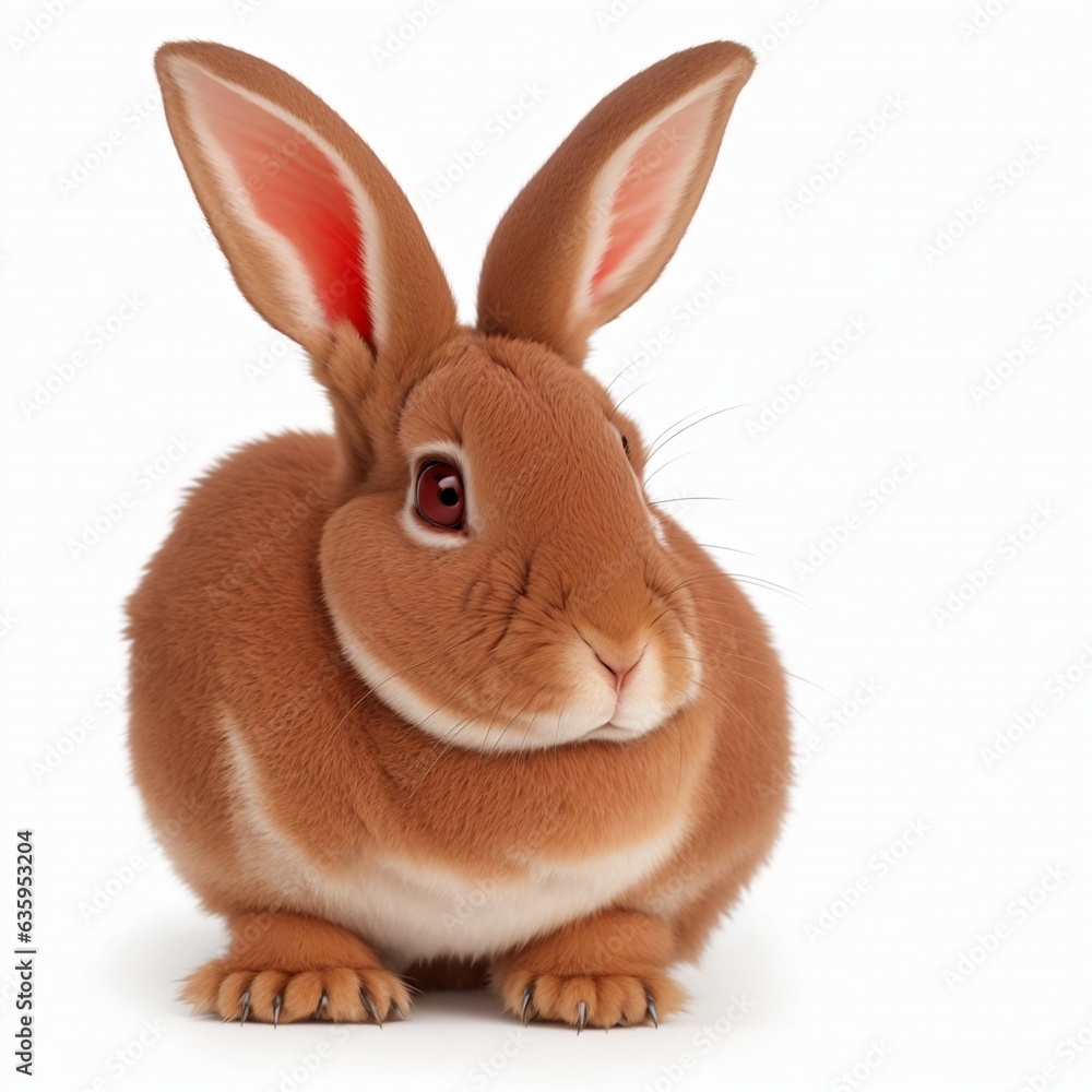 Obraz premium white rabbit isolated on white