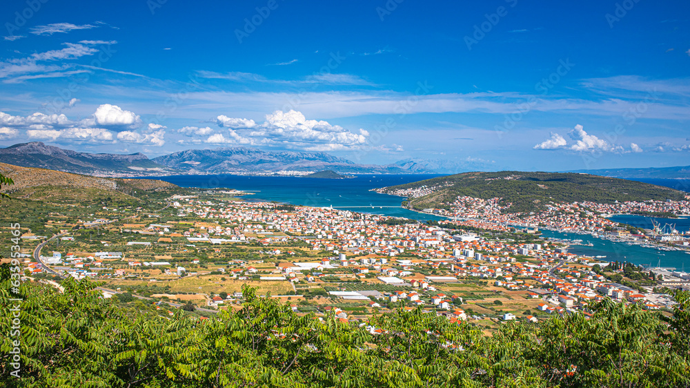 Fototapeta premium Croatia town and coastline in region of split on adriatic sea