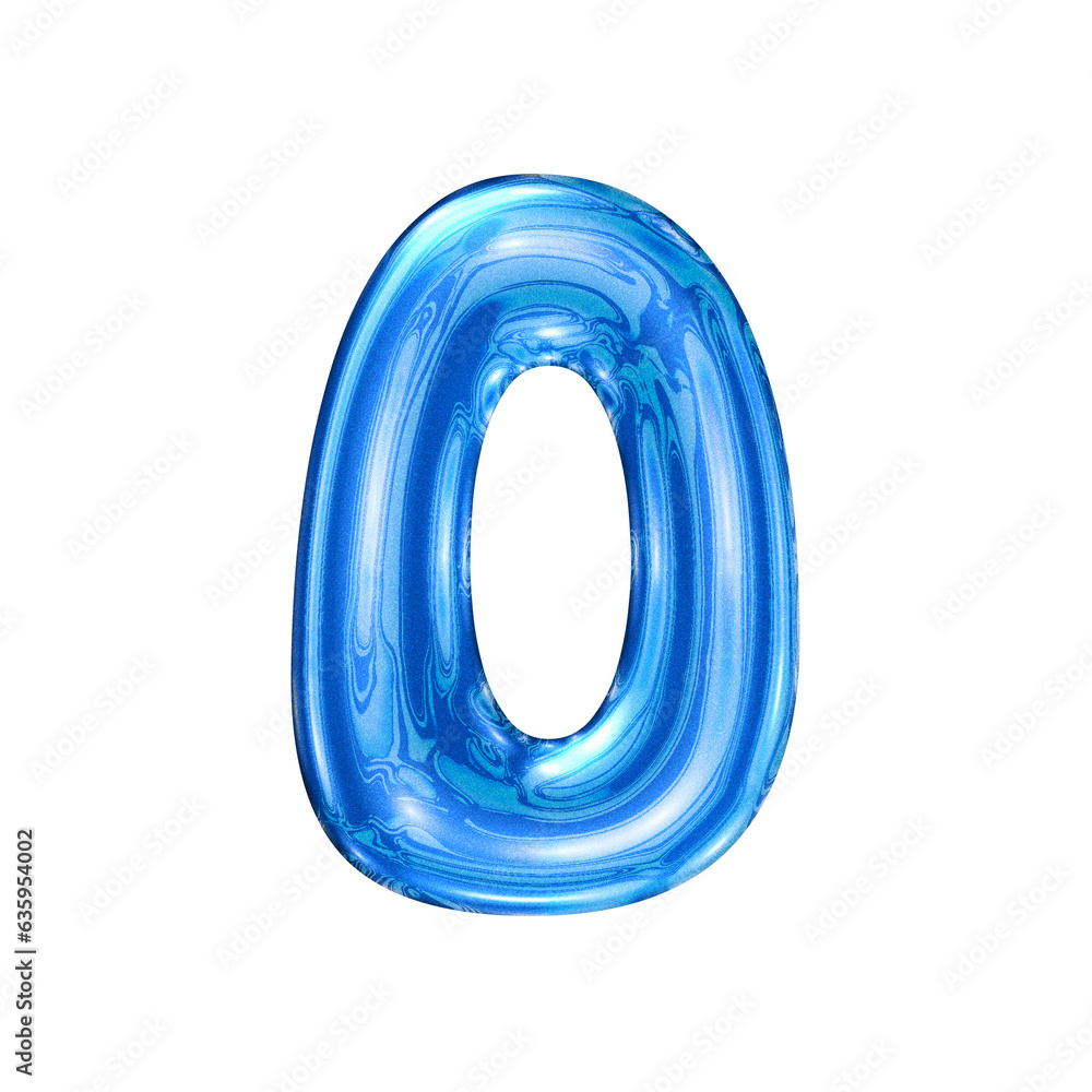 O font alphabet with y2k liquid sea blue chrome effect O font alphabet with y2k liquid sea blue chrome effect