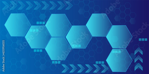 HUD Hexagon geometic outline board vector concept for future technology element background business screen