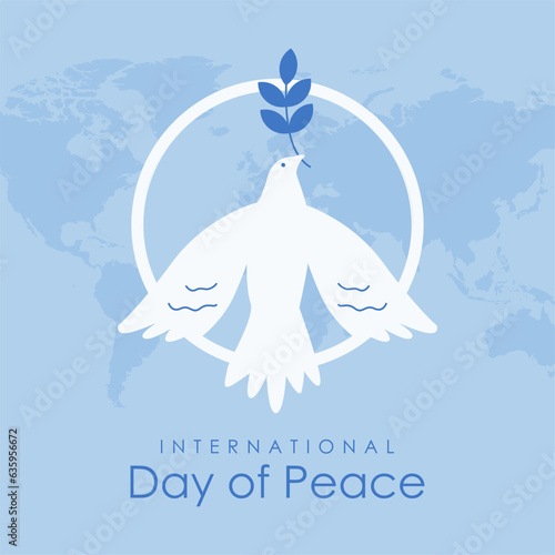 international peace day poster template vector