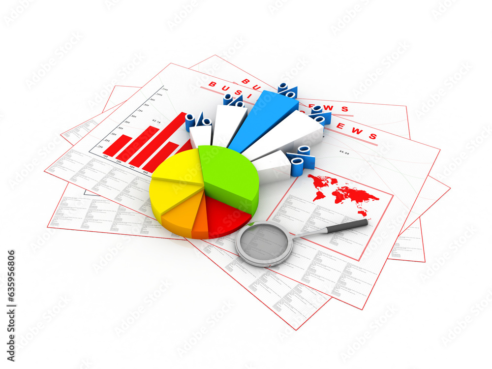 3d rendering Stock market online business concept. business Graph with percentage 3d rendering Stock market online business concept. business Graph with percentage