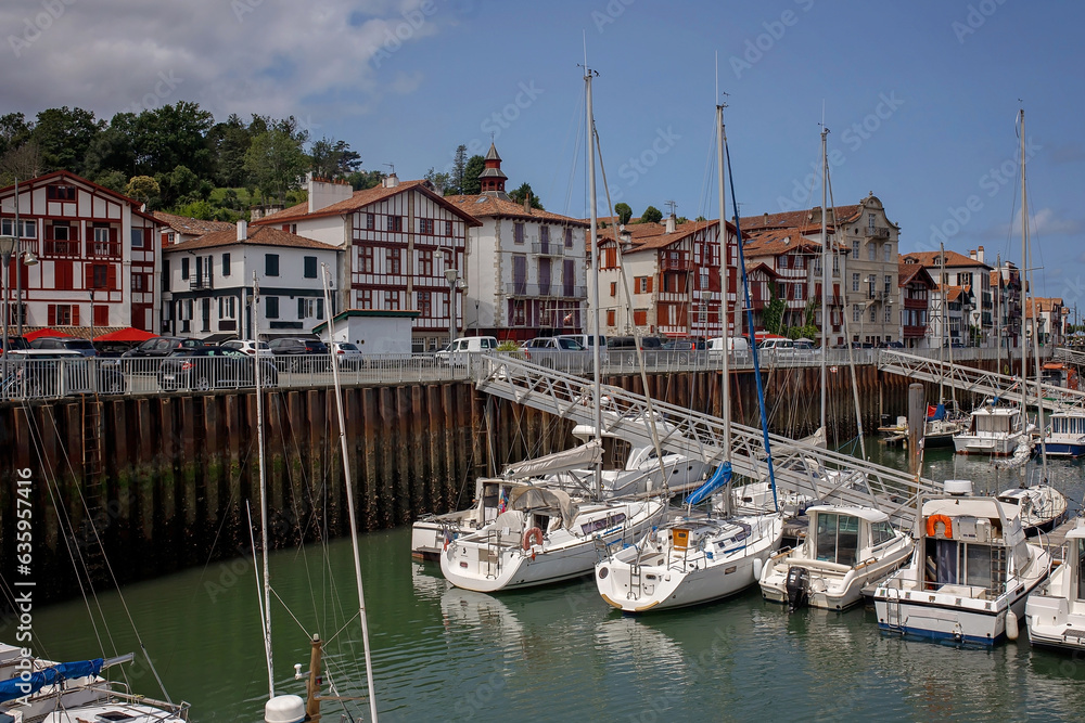 Family, visiting small town in France, Saint Jean de Luz, during summer vacation, traveling with children