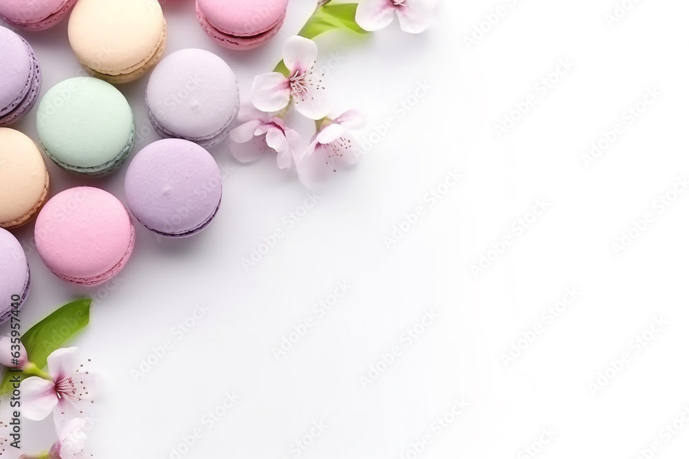 Macarons on white background Macarons on white background