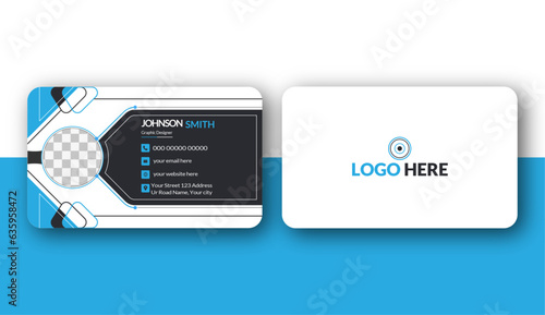 Modern Creative And Clean Business Card Design Template, Clean professional business card template, Visiting Card.