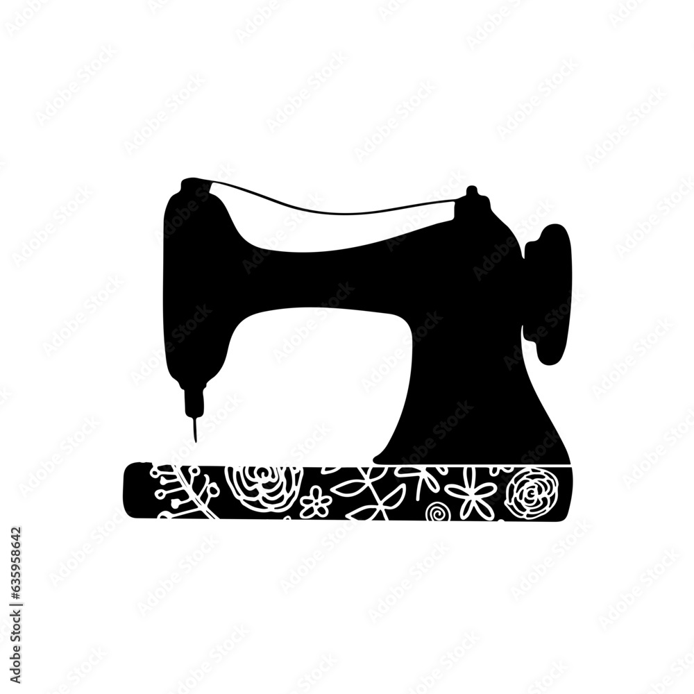 Sewing Machine Svg, Floral Sewing Machine Svg, Sewing Machine