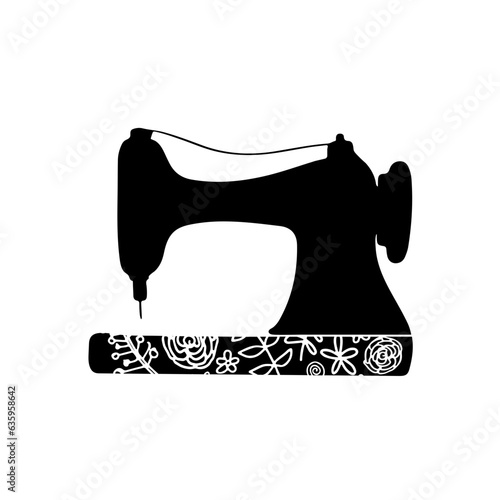 Sewing Machine Svg, Floral Sewing Machine Svg, Sewing Machine Silhouette, Sewing Machine Cut Files, Machine Svg, Swirly Sewing Machine, Svg Files for Cricut
